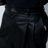 BERMUDA PREGAS COURO BLACK