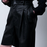BERMUDA PREGAS COURO BLACK