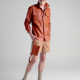 Overshirt Couro Vegan Brown Skin