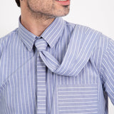GRAVATA CLASSIC LISTRAS DENIM