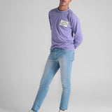 Camiseta Mg Longa Friction between Lovers Lavander